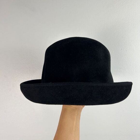 Eric Javits New York Vintage Wool Felt Cloche Hat in Black - Picture 2 of 5